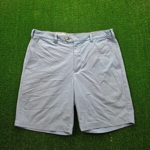Donald Ross Sportswear Performance Golf Shorts Mens 36 Sky Blue Thistle Stretch